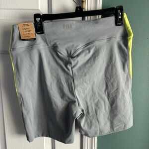 PINK Gray high waisted bike shorts. New with tags never worn.